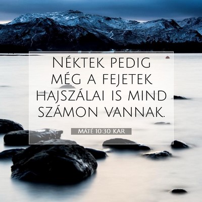 Picture 07 - Máté 10:30 KAR - Néktek pedig még a fejetek hajszálai is mind - Bible Verse Picture