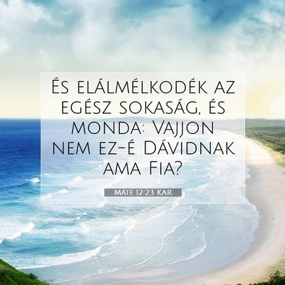 Picture 07 - Máté 12:23 KAR - És elálmélkodék az egész sokaság, és - Bible Verse Picture