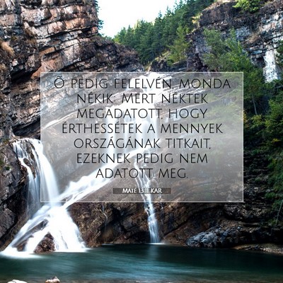 Picture 07 - Máté 13:11 KAR - Õ pedig felelvén, monda nékik: Mert néktek - Bible Verse Picture