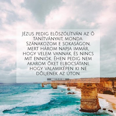 Picture 07 - Máté 15:32 KAR - Jézus pedig elõszólítván az õ - Bible Verse Picture