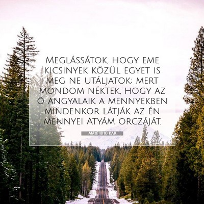 Picture 07 - Máté 18:10 KAR - Meglássátok, hogy eme kicsinyek közül egyet - Bible Verse Picture