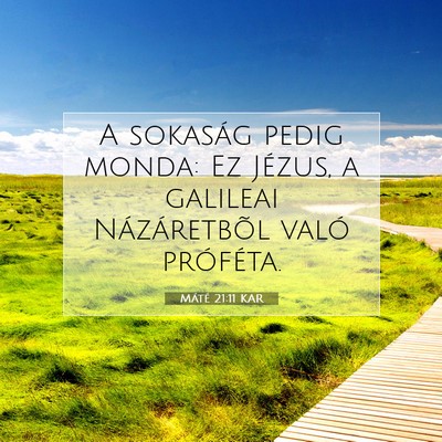 Picture 07 - Máté 21:11 KAR - A sokaság pedig monda: Ez Jézus, a galileai - Bible Verse Picture