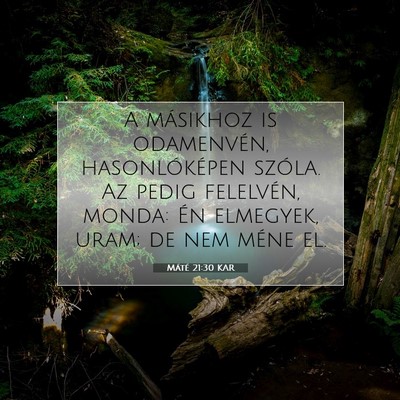 Picture 07 - Máté 21:30 KAR - A másikhoz is odamenvén, hasonlóképen szóla. - Bible Verse Picture