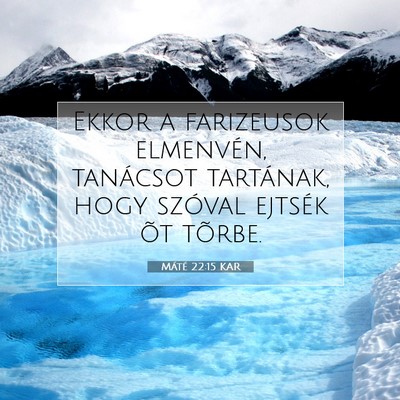 Picture 07 - Máté 22:15 KAR - Ekkor a farizeusok elmenvén, tanácsot - Bible Verse Picture