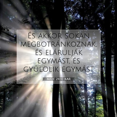 Picture 07 - Máté 24:10 KAR - És akkor sokan megbotránkoznak, és elárulják - Bible Verse Picture