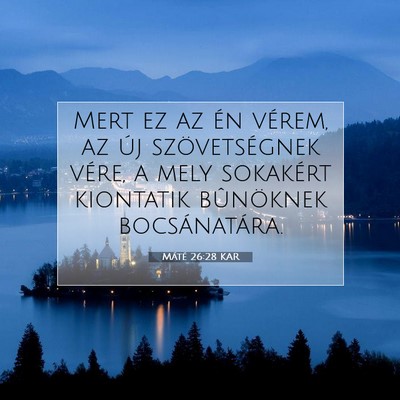 Picture 07 - Máté 26:28 KAR - Mert ez az én vérem, az új szövetségnek - Bible Verse Picture
