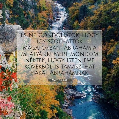 Picture 07 - Máté 3:9 KAR - És ne gondoljátok, hogy így szólhattok - Bible Verse Picture