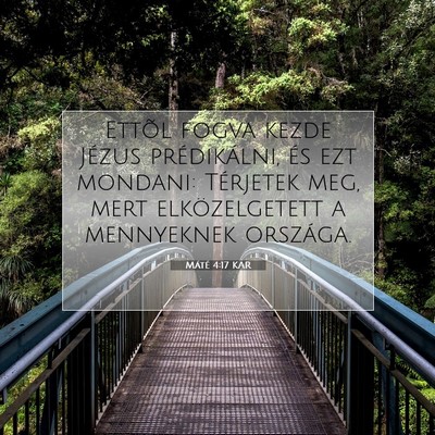 Picture 07 - Máté 4:17 KAR - Ettõl fogva kezde Jézus prédikálni, és ezt - Bible Verse Picture