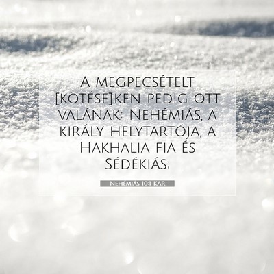 Picture 07 - Nehémiás 10:1 KAR - A megpecsételt [kötése]ken pedig ott valának: - Bible Verse Picture