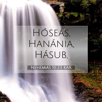 Picture 07 - Nehémiás 10:23 KAR - Hóseás, Hanánia, - Bible Verse Picture