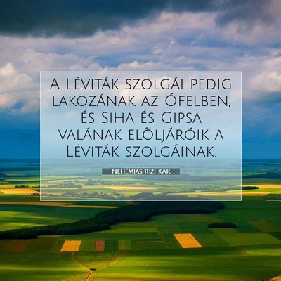 Picture 07 - Nehémiás 11:21 KAR - A Léviták szolgái pedig lakozának az - Bible Verse Picture