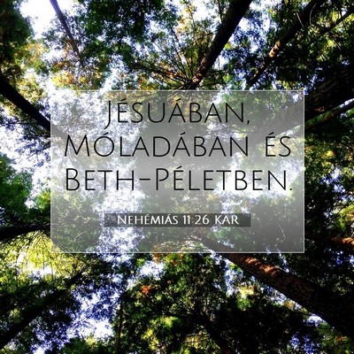 Picture 07 - Nehémiás 11:26 KAR - Jésuában, Móladában és - Bible Verse Picture