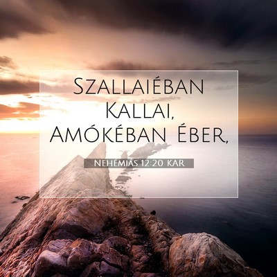 Picture 07 - Nehémiás 12:20 KAR - Szallaiéban Kallai, Amókéban - Bible Verse Picture