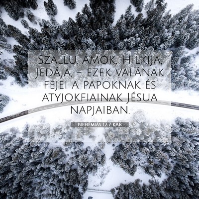 Picture 07 - Nehémiás 12:7 KAR - Szallu, Ámók, Hilkija, Jedája, - ezek valának - Bible Verse Picture