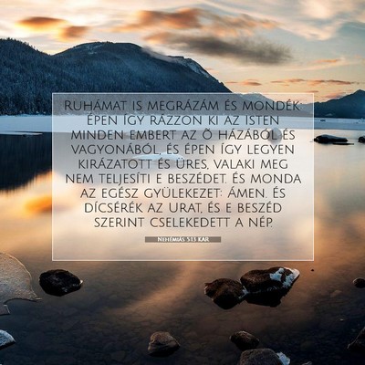 Picture 07 - Nehémiás 5:13 KAR - Ruhámat is megrázám és mondék: Épen így - Bible Verse Picture
