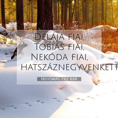 Picture 07 - Nehémiás 7:62 KAR - Delája fiai, Tóbiás fiai, Nekóda fiai, - Bible Verse Picture