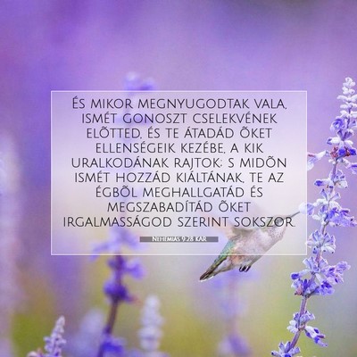 Picture 07 - Nehémiás 9:28 KAR - És mikor megnyugodtak vala, ismét gonoszt - Bible Verse Picture