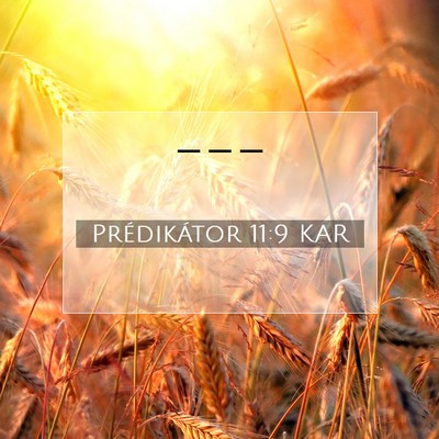 Picture 07 - Prédikátor 11:9 KAR -  - Bible Verse Picture