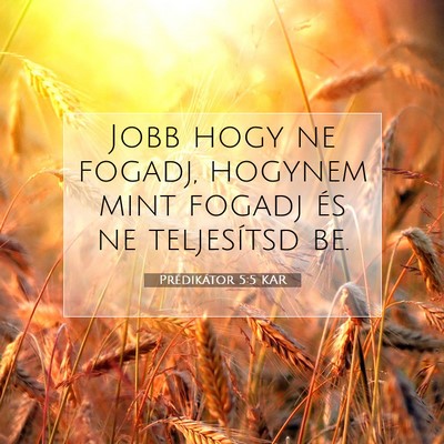 Picture 07 - Prédikátor 5:5 KAR - Jobb hogy ne fogadj, hogynem mint fogadj és ne - Bible Verse Picture