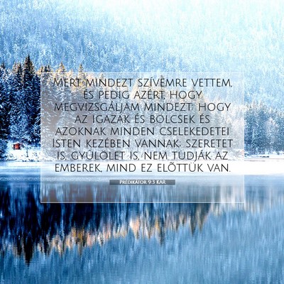 Picture 07 - Prédikátor 9:3 KAR - Mert mindezt szívemre vettem, és pedig azért, - Bible Verse Picture