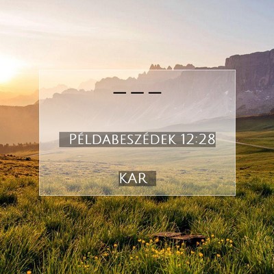 Picture 07 - Példabeszédek 12:28 KAR -  - Bible Verse Picture