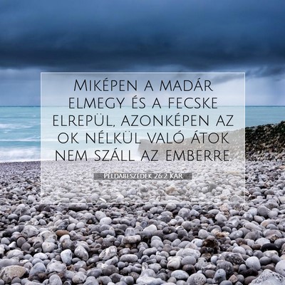 Picture 07 - Példabeszédek 26:2 KAR - Miképen a madár elmegy és a fecske elrepül, - Bible Verse Picture