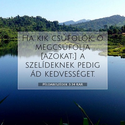 Picture 07 - Példabeszédek 3:34 KAR - Ha kik csúfolók, õ megcsúfolja [azokat;] a - Bible Verse Picture