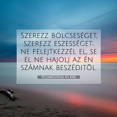 Picture 07 - Példabeszédek 4:5 KAR - Szerezz bölcseséget, szerezz eszességet; ne - Bible Verse Picture