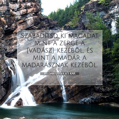 Picture 07 - Példabeszédek 6:5 KAR - Szabadítsd ki magadat, mint a zerge a [vadász] - Bible Verse Picture