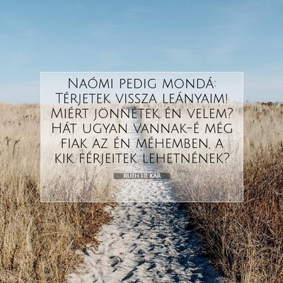 Picture 07 - Ruth 1:11 KAR - Naómi pedig mondá: Térjetek vissza leányaim! - Bible Verse Picture