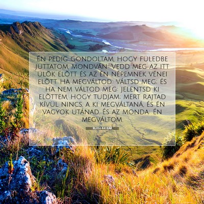 Picture 07 - Ruth 4:4 KAR - Én pedig gondoltam, hogy füledbe juttatom, - Bible Verse Picture