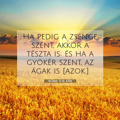 Picture 07 - Róma 11:16 KAR - Ha pedig a zsenge szent, akkor a tészta is; és - Bible Verse Picture