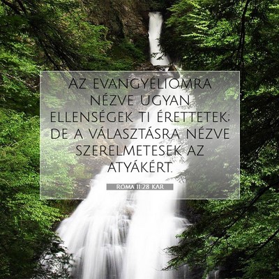 Picture 07 - Róma 11:28 KAR - Az evangyéliomra nézve ugyan ellenségek ti - Bible Verse Picture