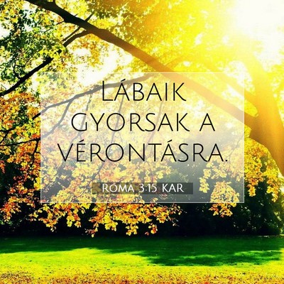 Picture 07 - Róma 3:15 KAR - Lábaik gyorsak a - Bible Verse Picture