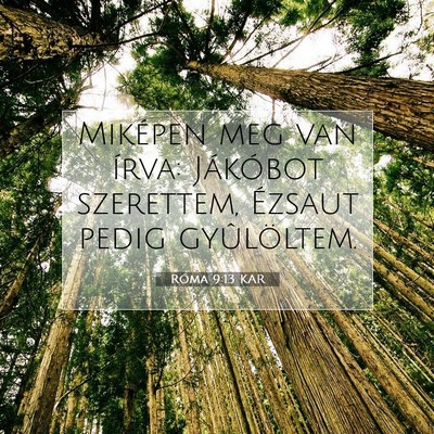 Picture 07 - Róma 9:13 KAR - Miképen meg van írva: Jákóbot szerettem, - Bible Verse Picture