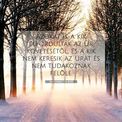 Picture 07 - Sofóniás 1:6 KAR - Azokat is, a kik elfordultak az Úr - Bible Verse Picture