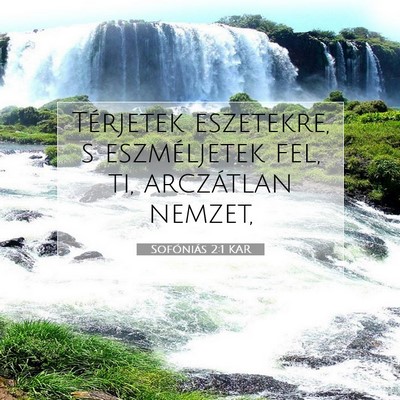 Picture 07 - Sofóniás 2:1 KAR - Térjetek eszetekre, s eszméljetek fel, ti, - Bible Verse Picture