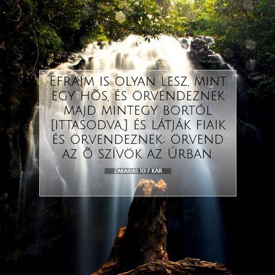 Picture 07 - Zakariás 10:7 KAR - Efraim is olyan lesz, mint egy hõs, és - Bible Verse Picture