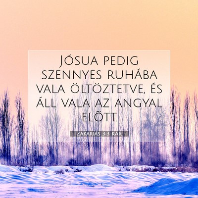 Picture 07 - Zakariás 3:3 KAR - Jósua pedig szennyes ruhába vala öltöztetve, - Bible Verse Picture