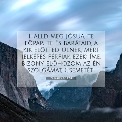 Picture 07 - Zakariás 3:8 KAR - Halld meg Jósua, te fõpap; te és barátaid, a - Bible Verse Picture