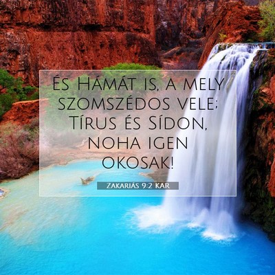 Picture 07 - Zakariás 9:2 KAR - És Hámát is, a mely szomszédos vele; Tírus - Bible Verse Picture