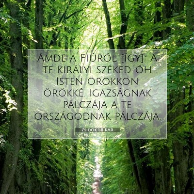 Picture 07 - Zsidók 1:8 KAR - Ámde a Fiúról [így]: A te királyi széked - Bible Verse Picture