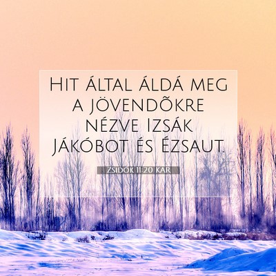 Picture 07 - Zsidók 11:20 KAR - Hit által áldá meg a jövendõkre nézve - Bible Verse Picture