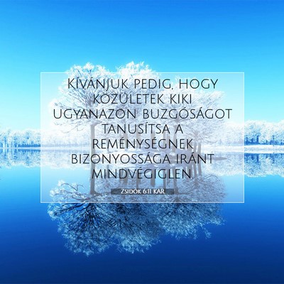 Picture 07 - Zsidók 6:11 KAR - Kívánjuk pedig, hogy közületek kiki ugyanazon - Bible Verse Picture