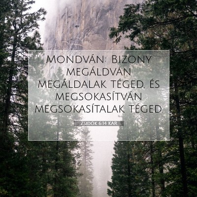 Picture 07 - Zsidók 6:14 KAR - Mondván: Bizony megáldván megáldalak téged, - Bible Verse Picture