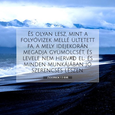 Picture 07 - Zsoltárok 1:3 KAR - És olyan lesz, mint a folyóvizek mellé - Bible Verse Picture