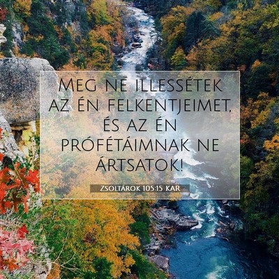 Picture 07 - Zsoltárok 105:15 KAR - Meg ne illessétek az én felkentjeimet, és az - Bible Verse Picture