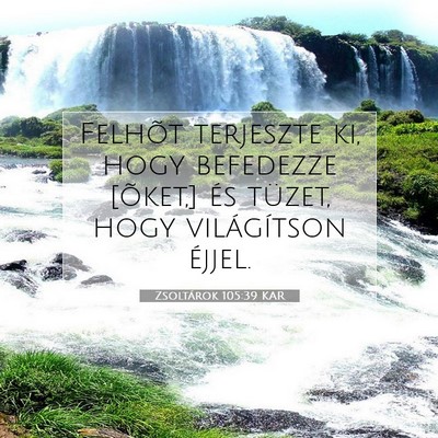 Picture 07 - Zsoltárok 105:39 KAR - Felhõt terjeszte ki, hogy befedezze [õket,] és - Bible Verse Picture