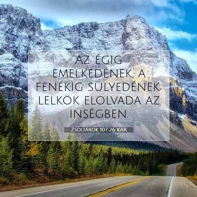 Picture 07 - Zsoltárok 107:26 KAR - Az égig emelkedének, a fenékig sülyedének; - Bible Verse Picture