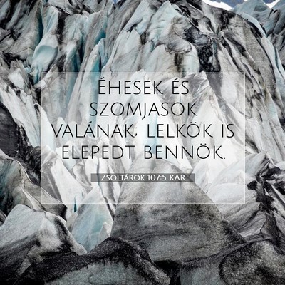 Picture 07 - Zsoltárok 107:5 KAR - Éhesek és szomjasok valának; lelkök is - Bible Verse Picture